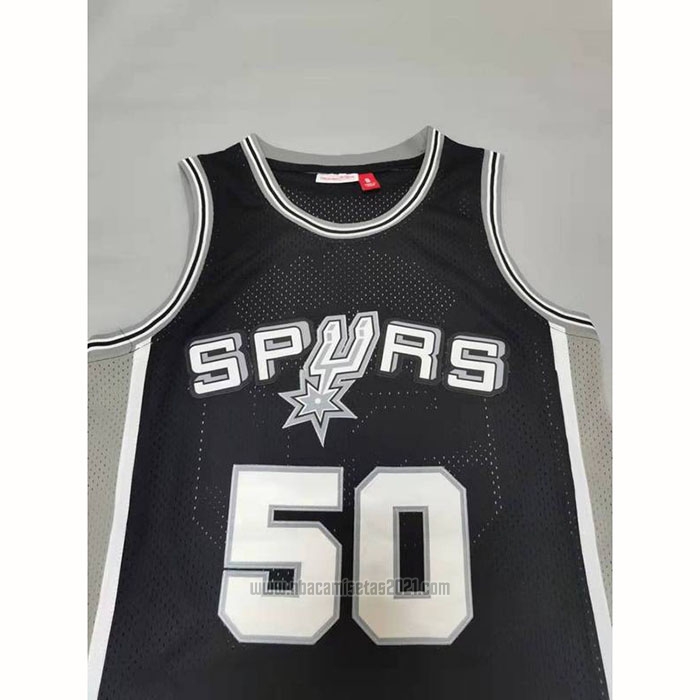 Camiseta San Antonio Spurs David Robinson #50 Mitchell & Ness 1998-99 Negro